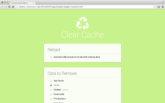 Clear Cache