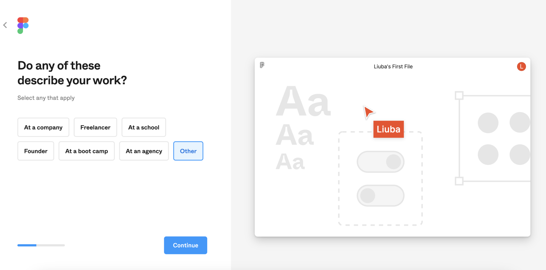 Вибір статусу при роботі з Figma